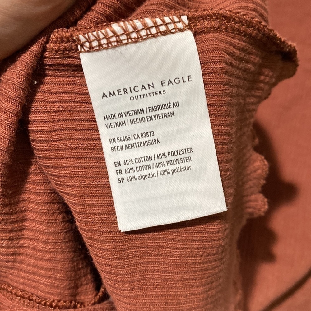 American Eagle Ribbed Button Down Top Euc - image 7